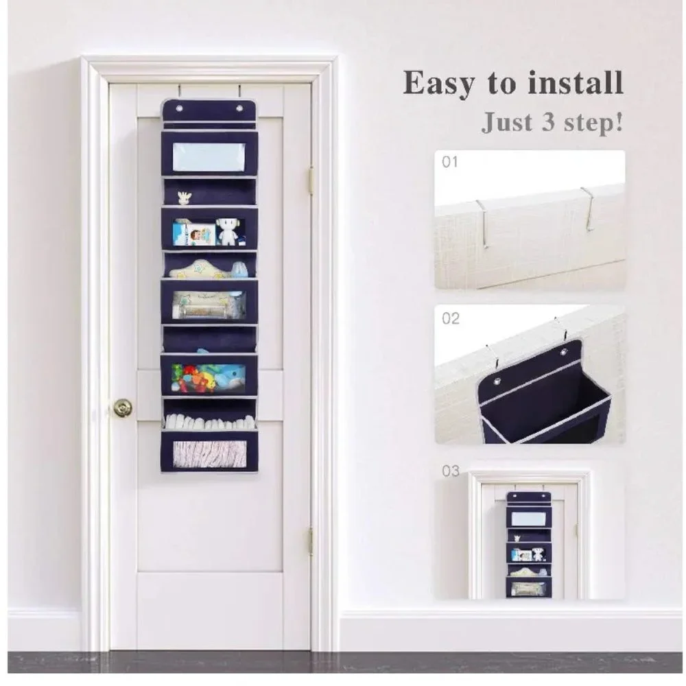 Over the Door Storage Hanging Organizer Closet Pantry Bathroom Playroom Classroo